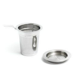Teräksinen siivilä kannella