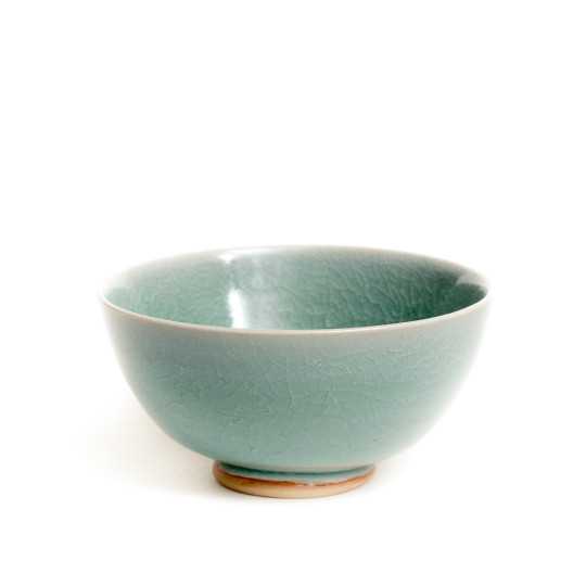 Tea Cup with Crackle Glaze / Jade