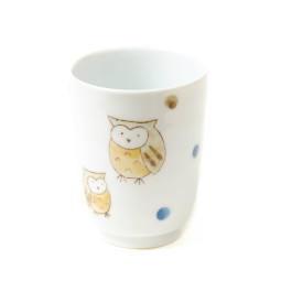 Japanese tea cup / Owls