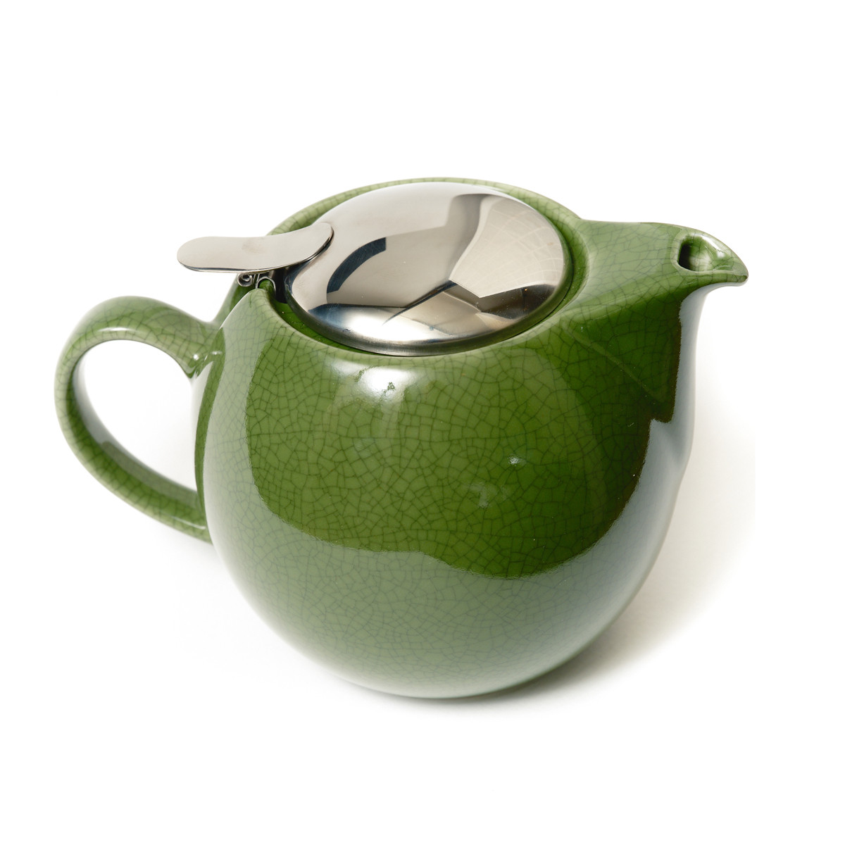 Crackle teapot 680 ml / green